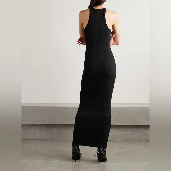 SKIMS Soft Lounge Ribbed Maxi Dress | Black | Size M | Summer & Vacation-Ready - Picture 3 of 3